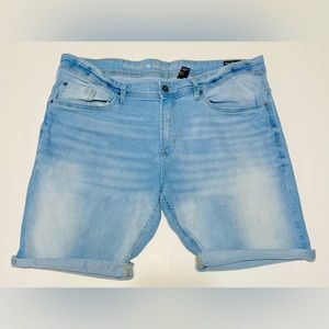 Buffalo David Bitton 1972 Light Wash Blue Jean Shorts Sz 38